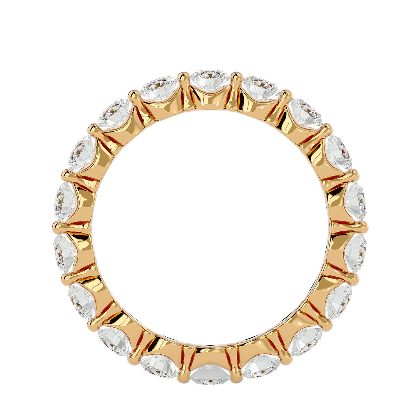 Lumiere Endless Sparkle Band In Gold - 2.01 Ct Round Diamonds