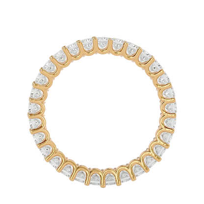 Lumière Yellow Gold Princess-Cut Diamond Eternity Band – 2.07 Ct Ring