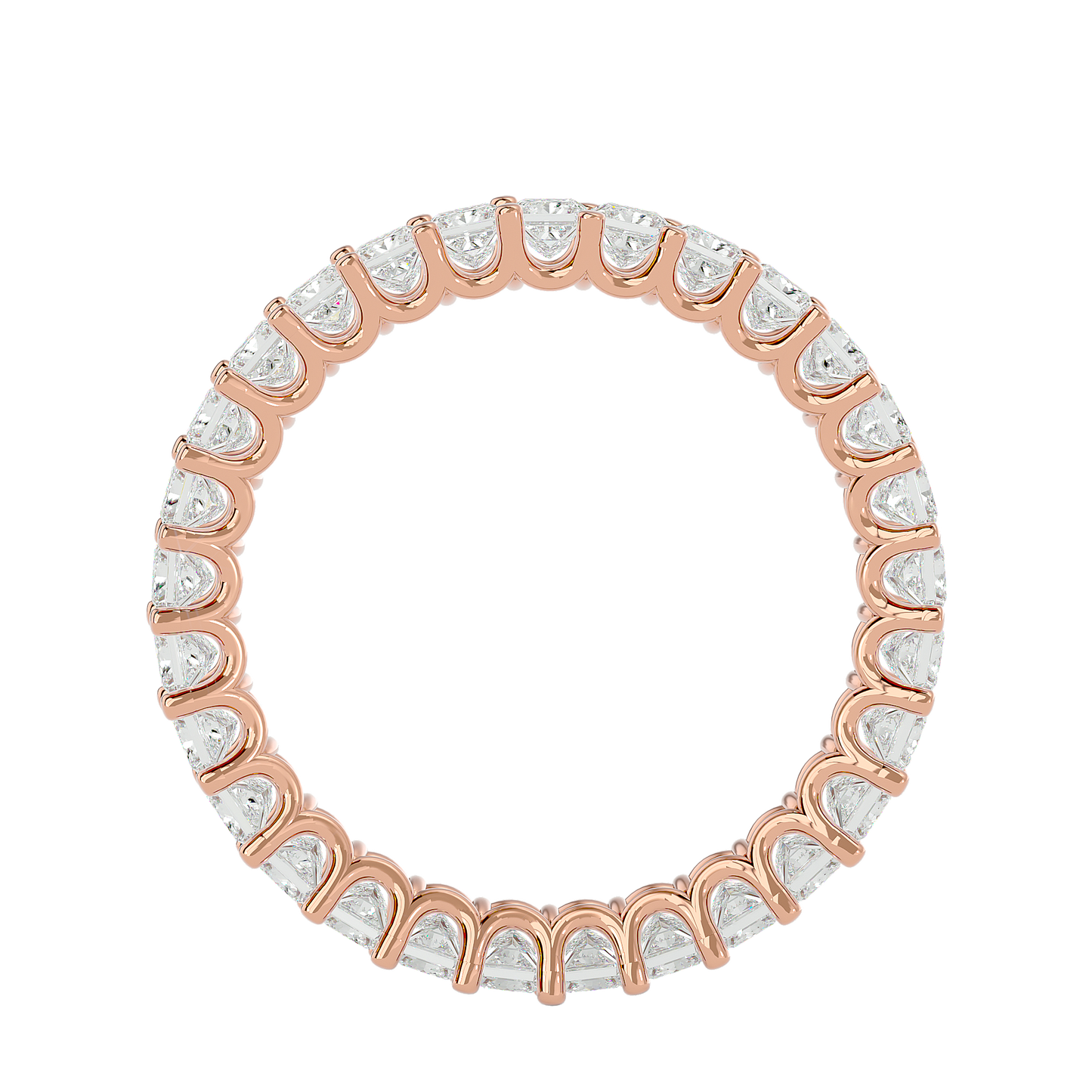 Lumière Yellow Gold Princess-Cut Diamond Eternity Band – 2.07 Ct Ring