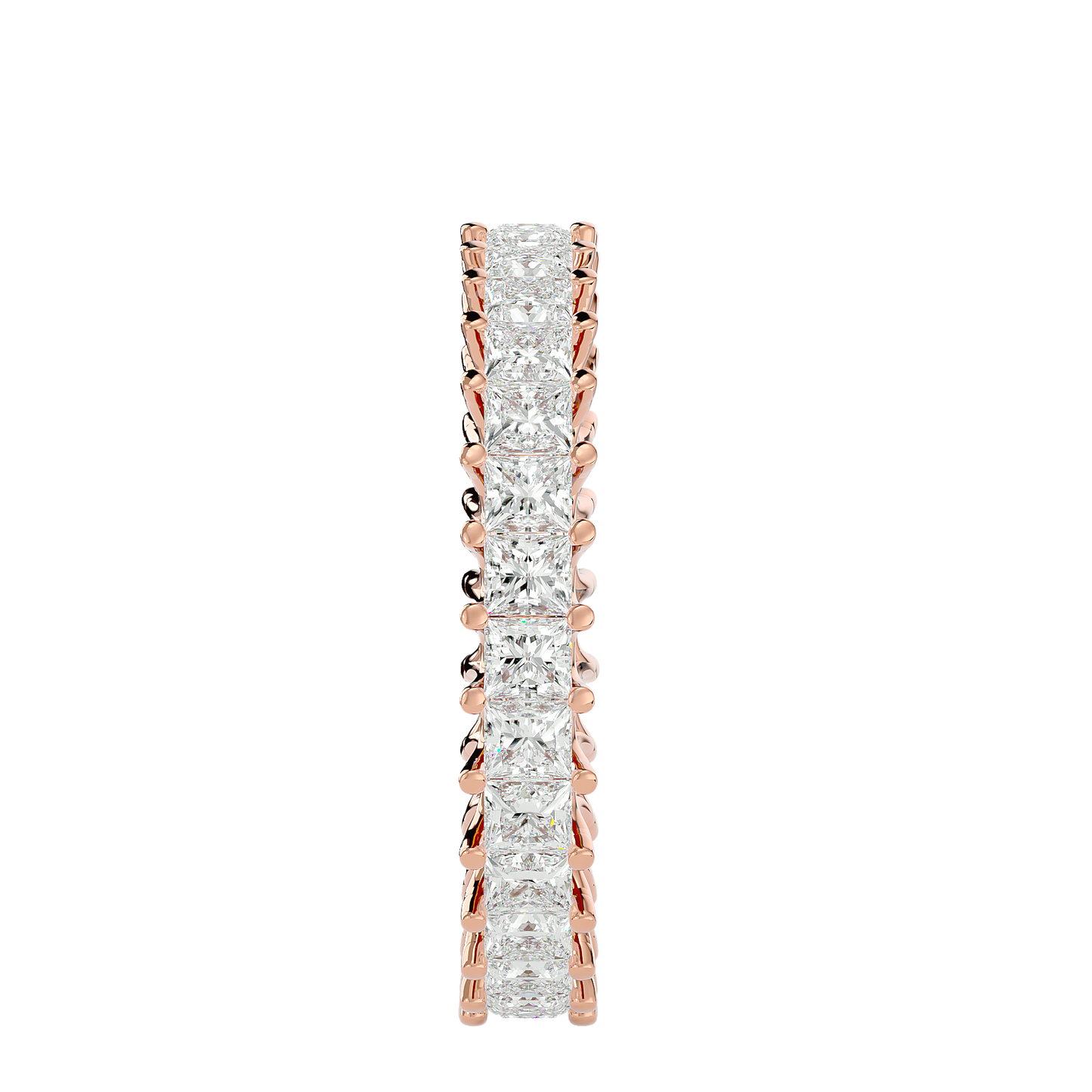 Lumière Yellow Gold Princess-Cut Diamond Eternity Band – 2.07 Ct Ring