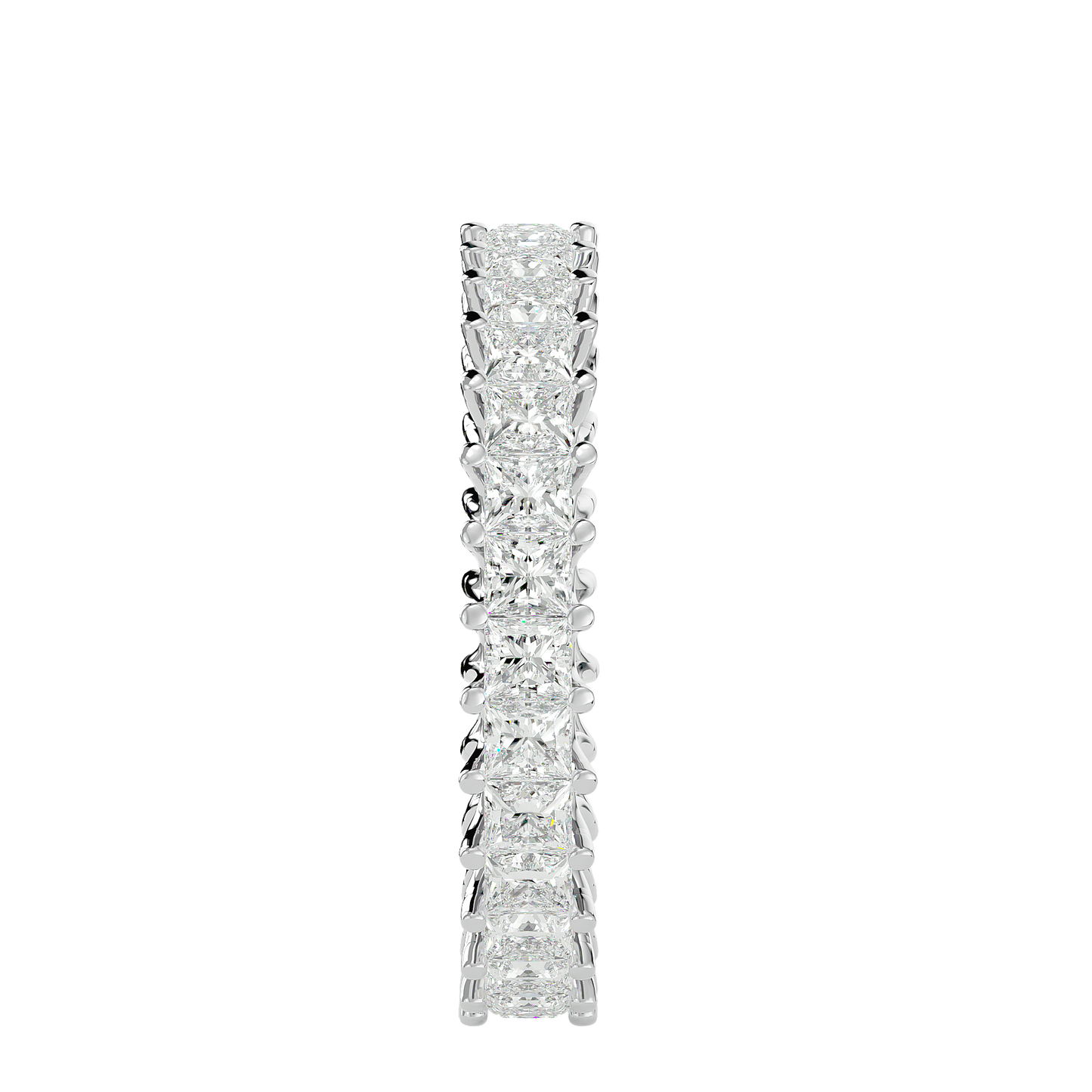 Lumière Yellow Gold Princess-Cut Diamond Eternity Band – 2.07 Ct Ring