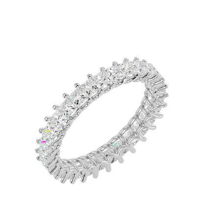 Lumière Yellow Gold Princess-Cut Diamond Eternity Band – 2.07 Ct Ring