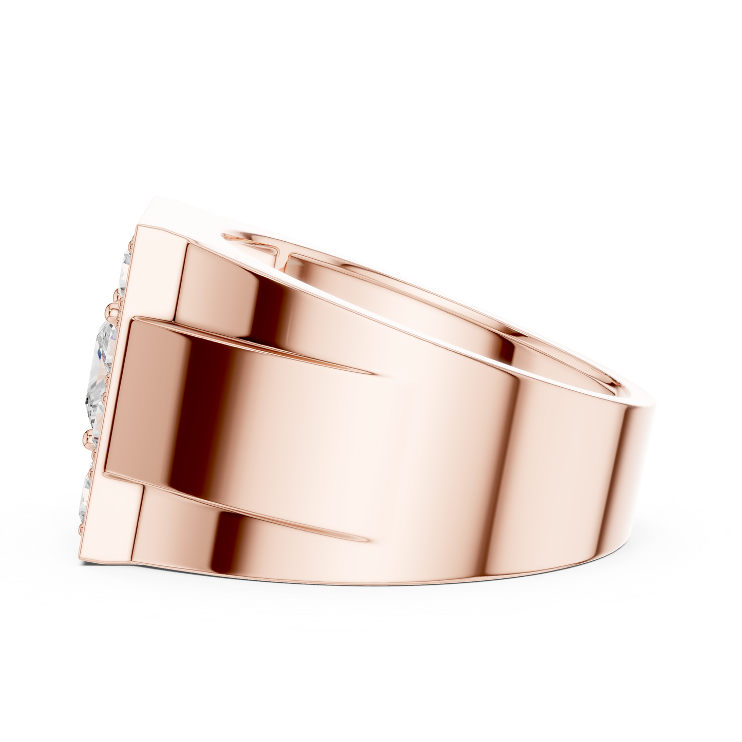 Yellow Gold Princess Cut Diamond Ring - 2.32CTW Square Halo Statement Band