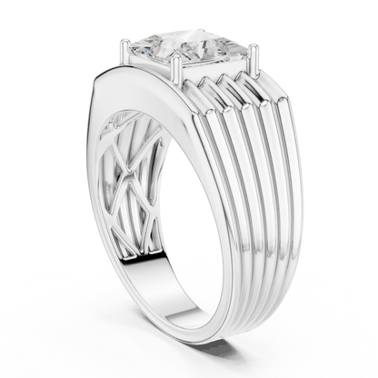 Yellow Gold Princess Cut Diamond Solitaire Band - 2.30CTW