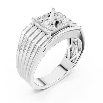 Yellow Gold Princess Cut Diamond Solitaire Band - 2.30CTW