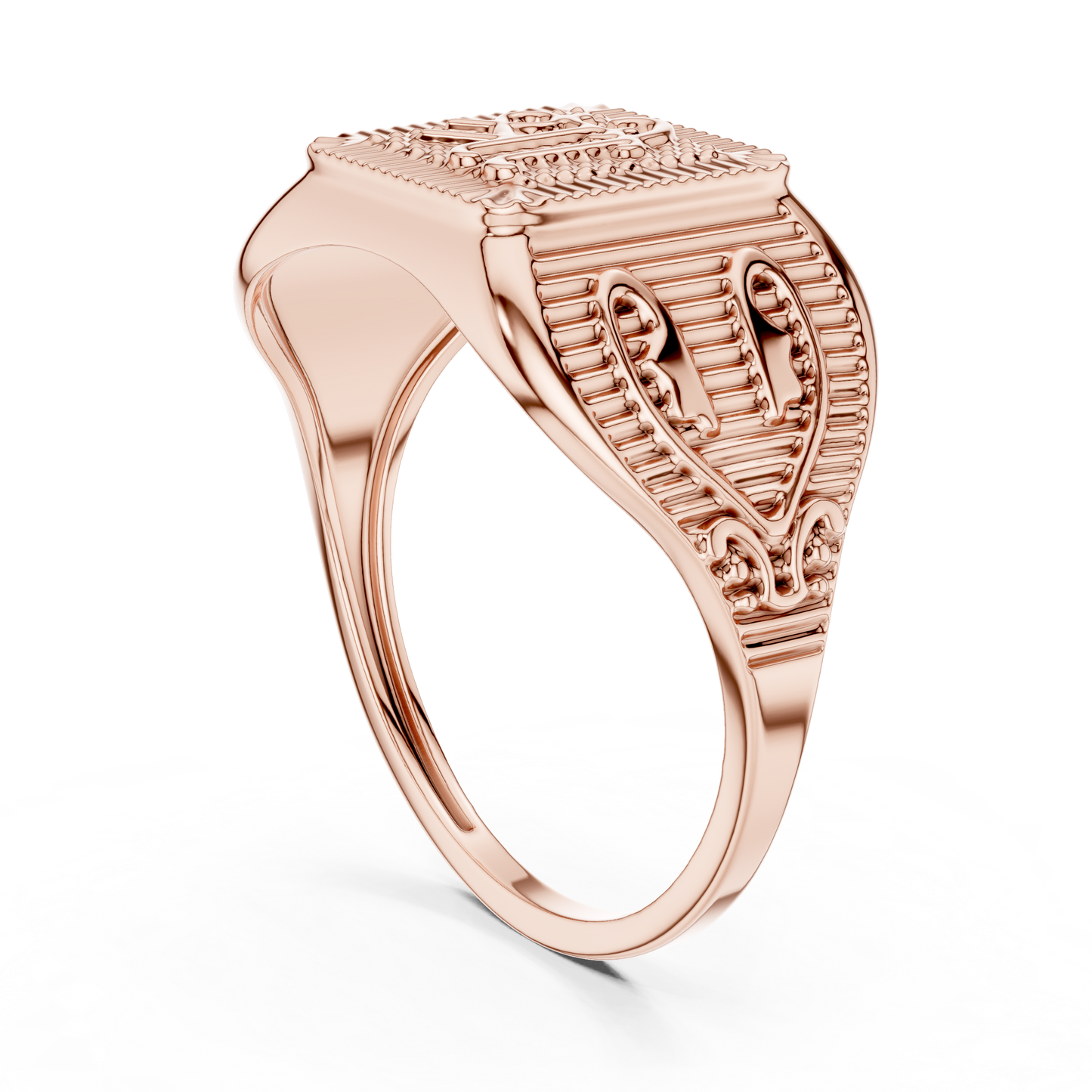 Yellow Gold Divine "Shree" Signet Ring