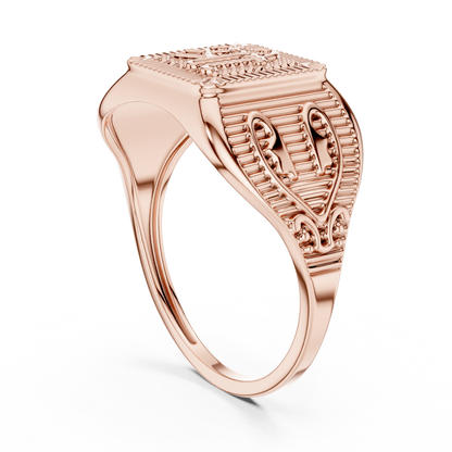 Yellow Gold Divine "Shree" Signet Ring
