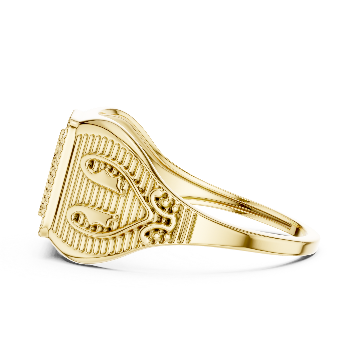 Yellow Gold Divine "Shree" Signet Ring