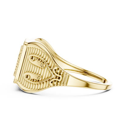 Yellow Gold Divine "Shree" Signet Ring