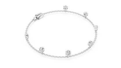 0.77ctw Round Diamond Dangle Charm Bracelet in Yellow Gold