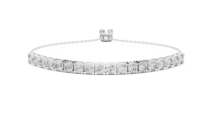 5.94CTW Round Diamond Tennis Bolo Bracelet in Yellow Gold