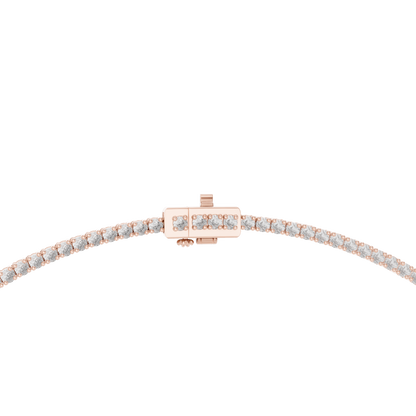 4.53ctw Yellow Gold Diamond Tennis Necklace with Pear-Cut Drop Pendant Necklace