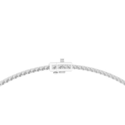 4.53ctw Yellow Gold Diamond Tennis Necklace with Pear-Cut Drop Pendant Necklace