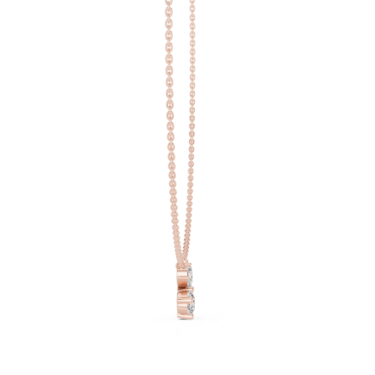 Luminous Petal & Dewdrop Pendant in Gold : 2.12CTW Diamonds