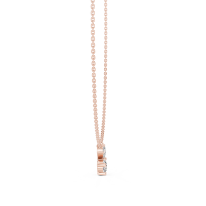 Luminous Petal & Dewdrop Pendant in Gold : 2.12CTW Diamonds