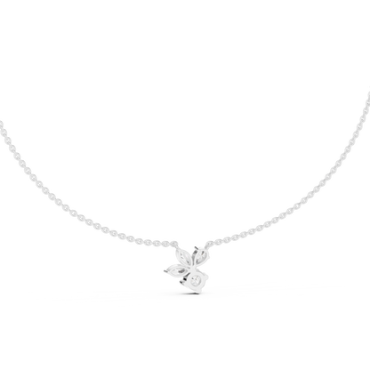 Luminous Petal & Dewdrop Pendant in Gold : 2.12CTW Diamonds
