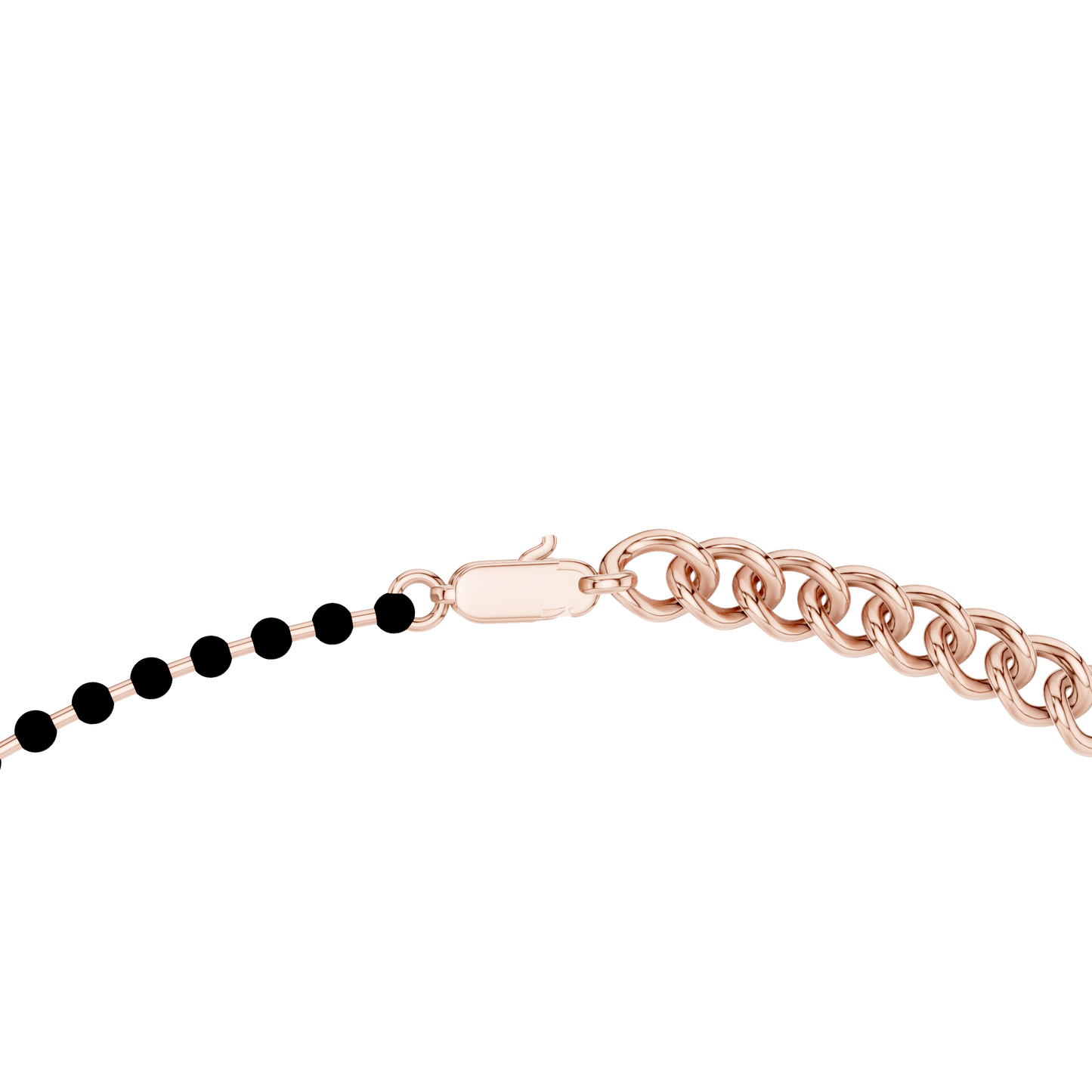 Yellow Gold Modern Mangalsutra Necklace | Black Beads & Bezel Diamond Charms 0.77ctw