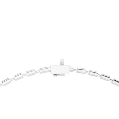 Yellow Gold Emerald Cut Diamond Tennis Choker Necklace 3.35ctw