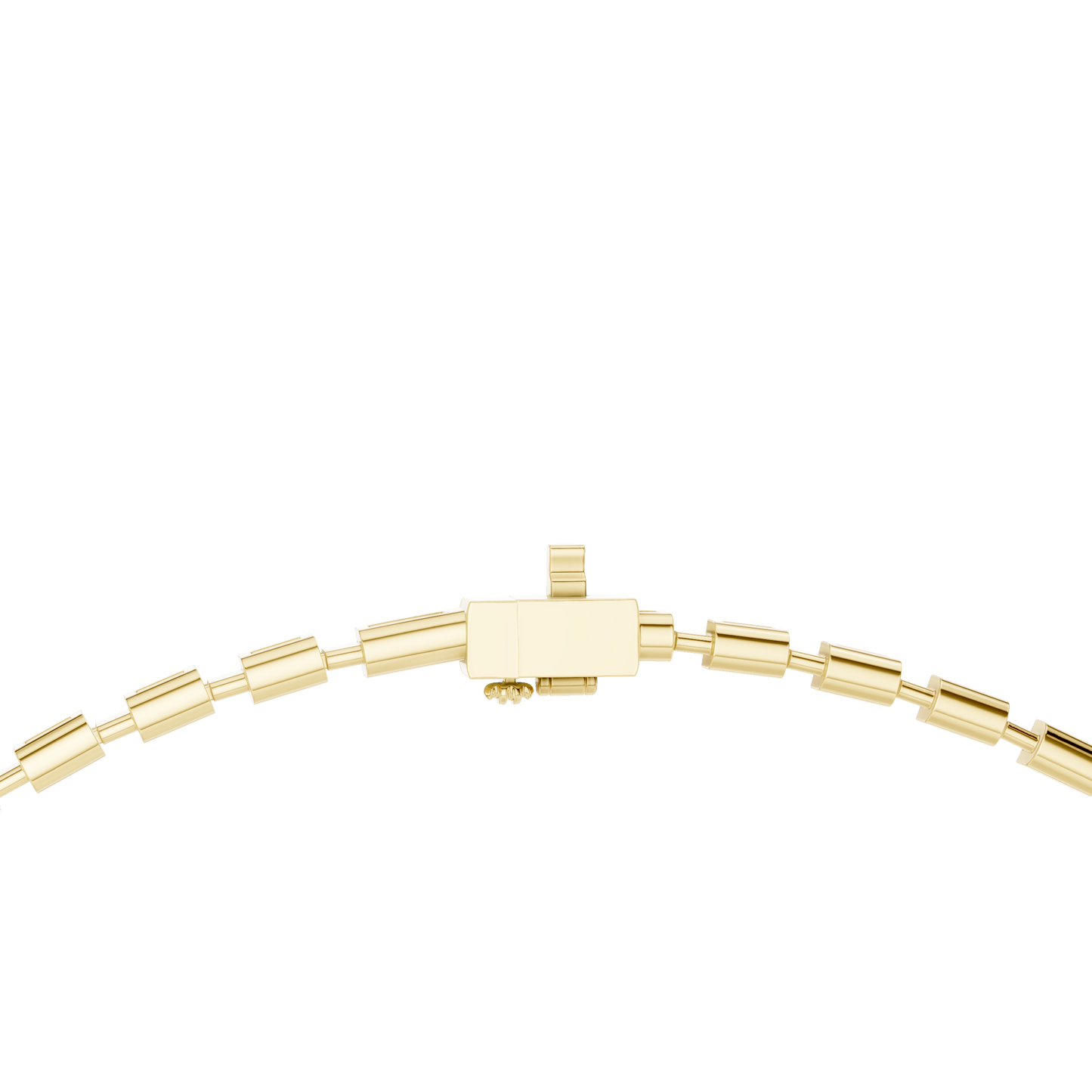 Yellow Gold Emerald Cut Diamond Tennis Choker Necklace 3.35ctw