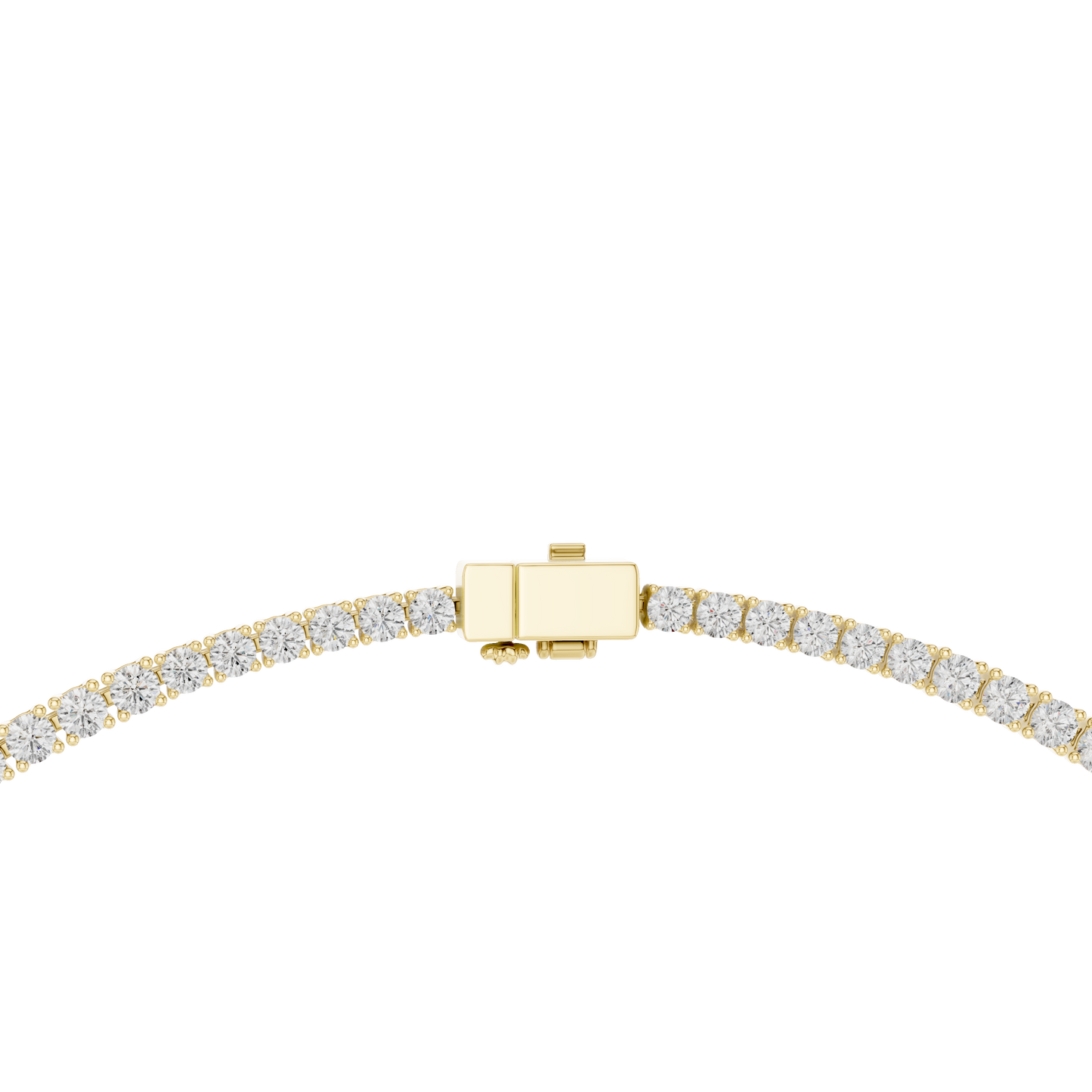 Yellow Gold Graduated Round & Oval Cut Diamond Tennis Necklace 26.82ctw