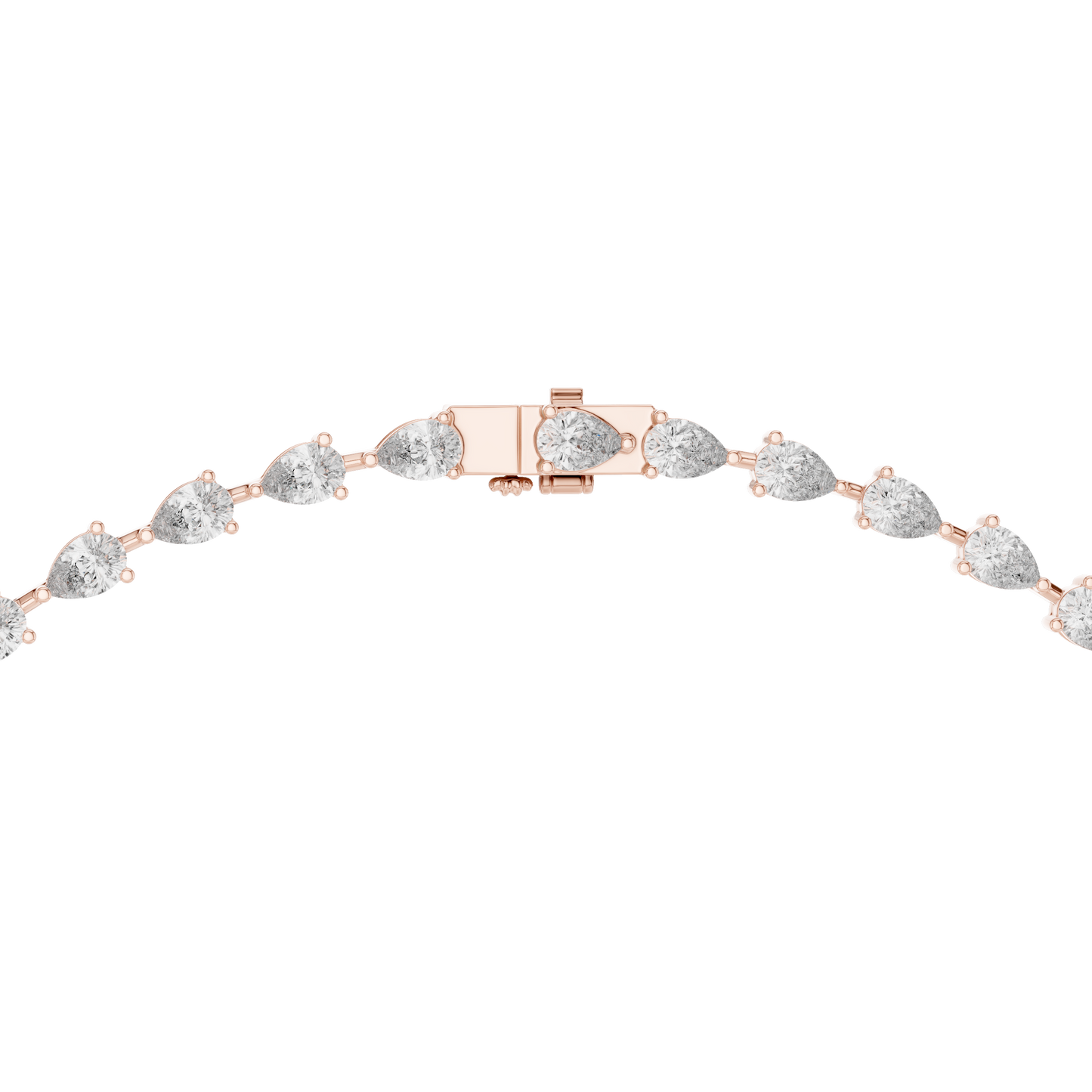 22.98ctw Solid Gold Pear Cut Diamond Tennis Y-Necklace Lariat Choker
