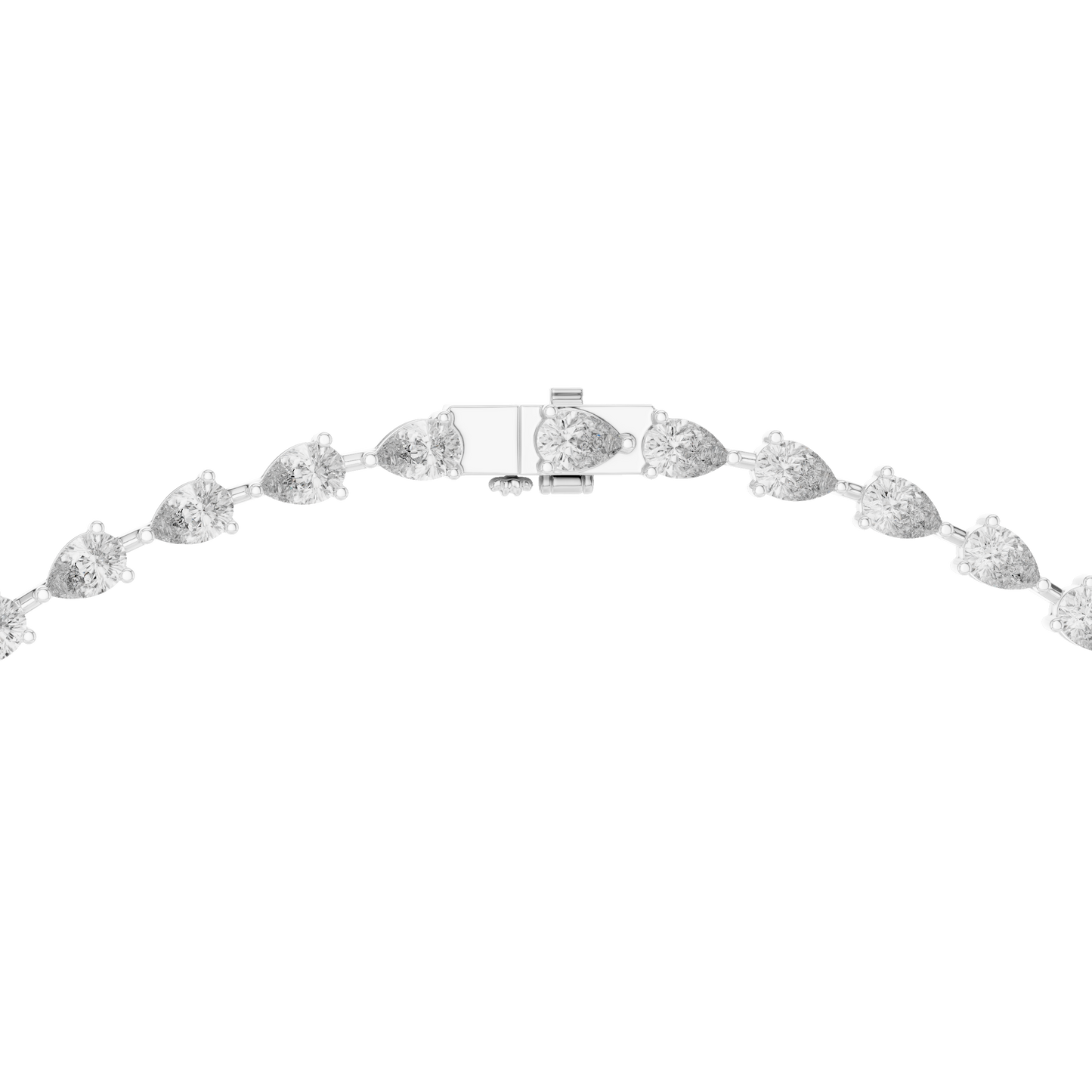 22.98ctw Solid Gold Pear Cut Diamond Tennis Y-Necklace Lariat Choker