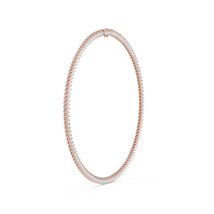 18.6ctw Solid Gold Marquise Diamond Tennis Choker Eternity Necklace