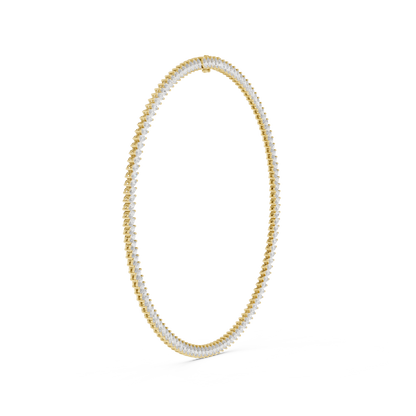 18.6ctw Solid Gold Marquise Diamond Tennis Choker Eternity Necklace