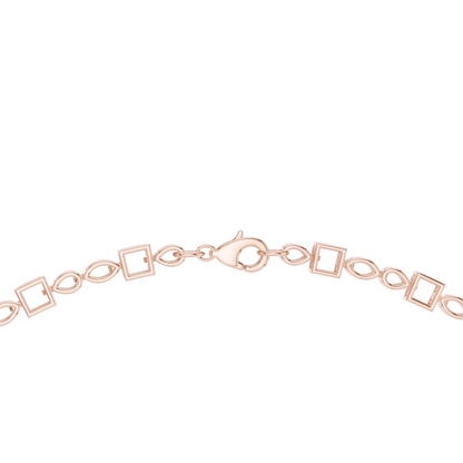 23.22ctw Solid Gold Multi-Cut Princess & Marquise Diamond Cluster Choker