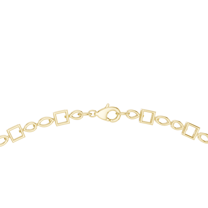 23.22ctw Solid Gold Multi-Cut Princess & Marquise Diamond Cluster Choker