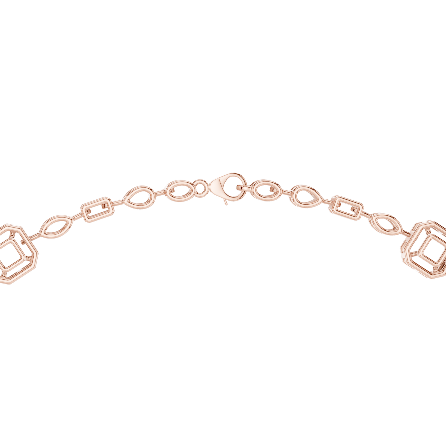Yellow Gold Multi-Cut Diamond Halo Y-Necklace - 12.06ctw