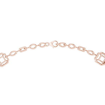 Yellow Gold Multi-Cut Diamond Halo Y-Necklace - 12.06ctw