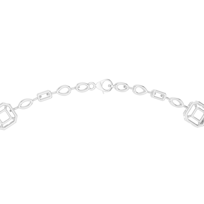 Yellow Gold Multi-Cut Diamond Halo Y-Necklace - 12.06ctw