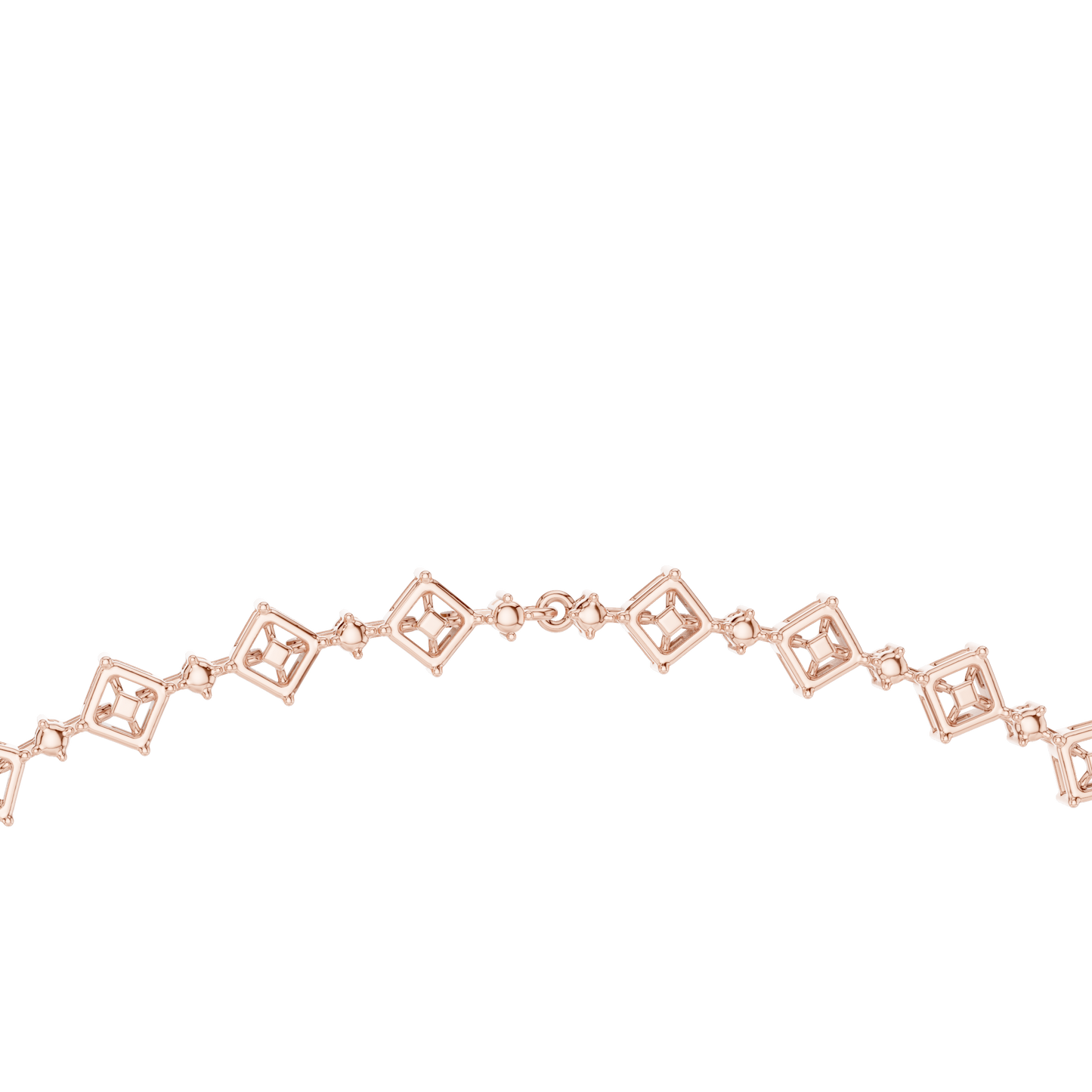 18.78ctw Solid Gold Multi-Cut Mixed Shape Diamond Tennis Collar Necklace