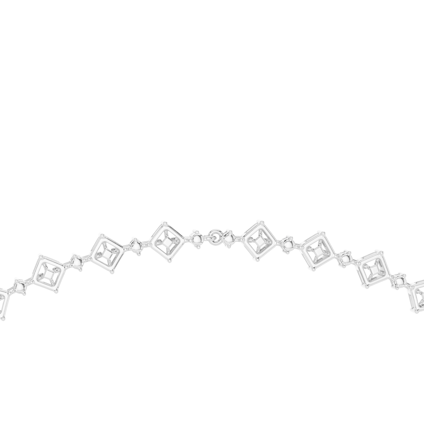 18.78ctw Solid Gold Multi-Cut Mixed Shape Diamond Tennis Collar Necklace
