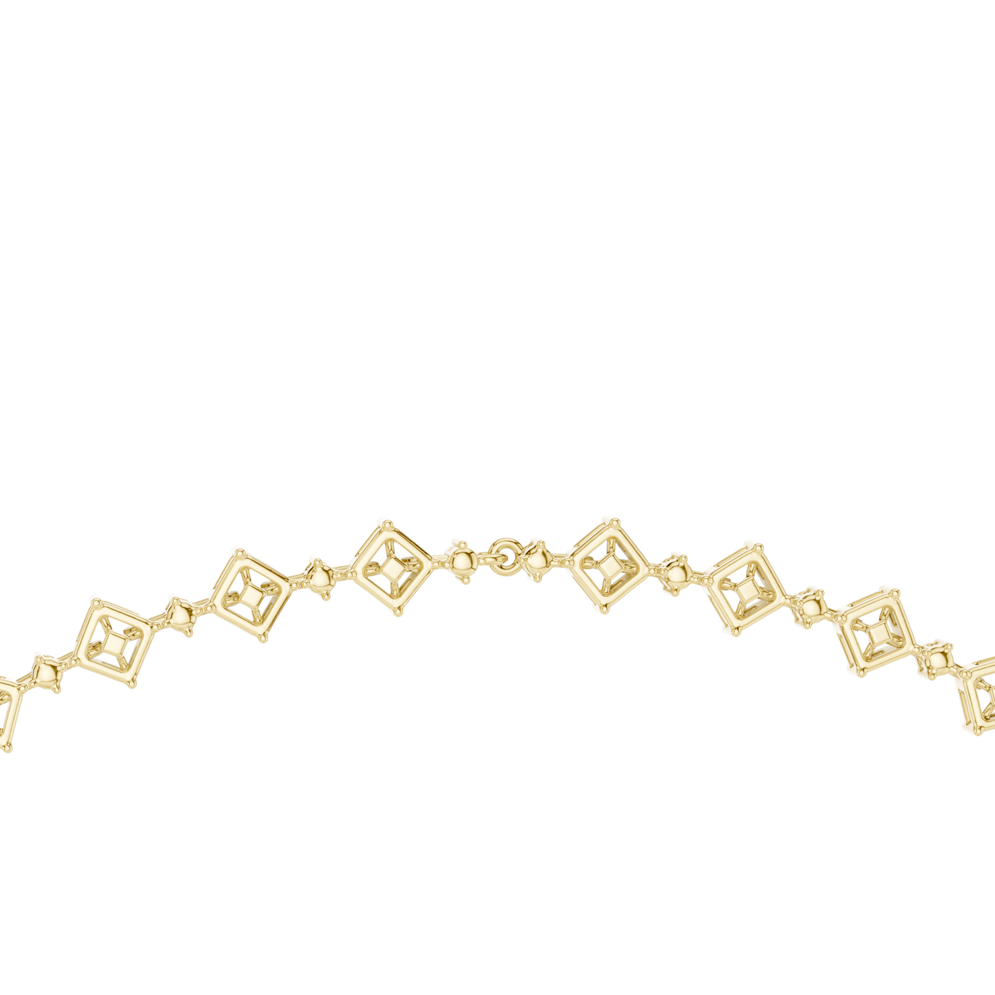 18.78ctw Solid Gold Multi-Cut Mixed Shape Diamond Tennis Collar Necklace