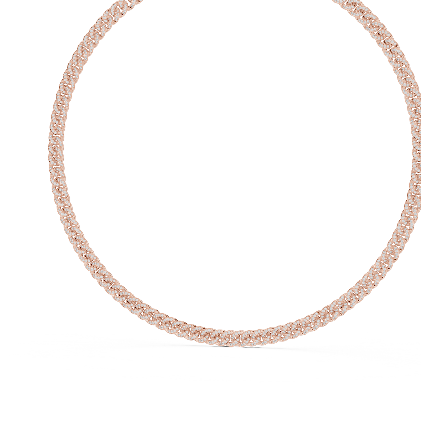 7.21ctw Solid Gold Iced Out Miami Cuban Link Choker Chain Necklace