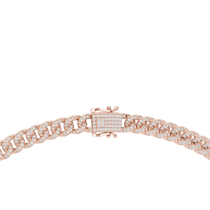 7.21ctw Solid Gold Iced Out Miami Cuban Link Choker Chain Necklace