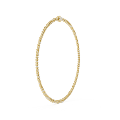 7.21ctw Solid Gold Iced Out Miami Cuban Link Choker Chain Necklace