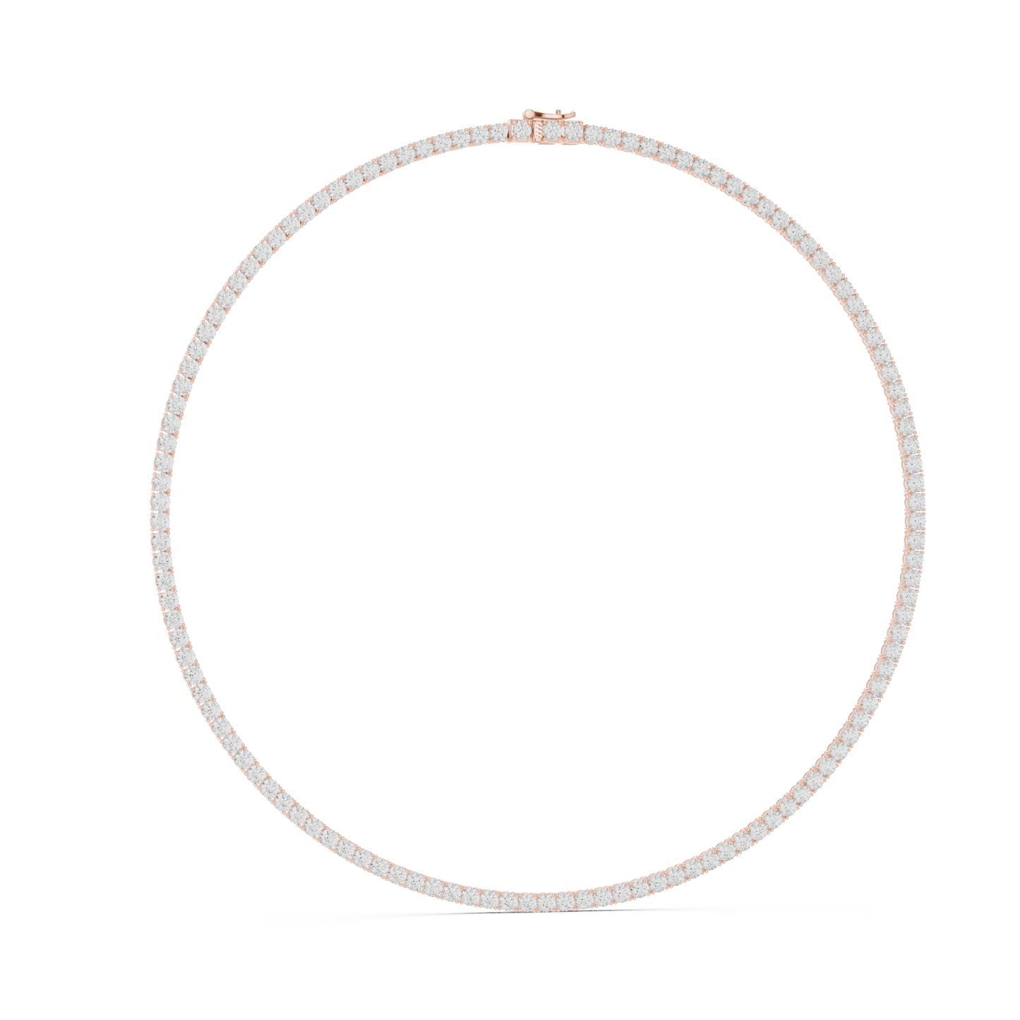 Radiant Elegance: Classic Diamond Tennis Necklace in Yellow Gold