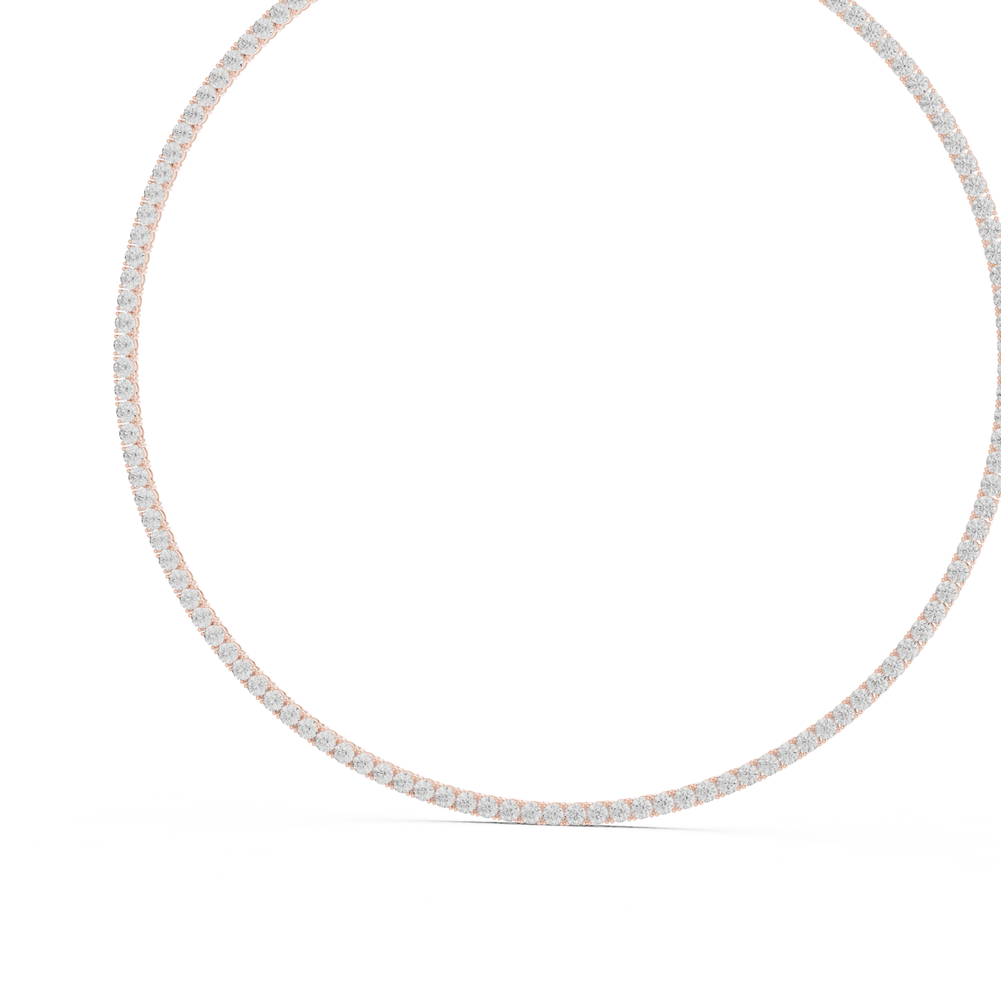 Radiant Elegance: Classic Diamond Tennis Necklace in Yellow Gold