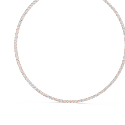 Radiant Elegance: Classic Diamond Tennis Necklace in Yellow Gold