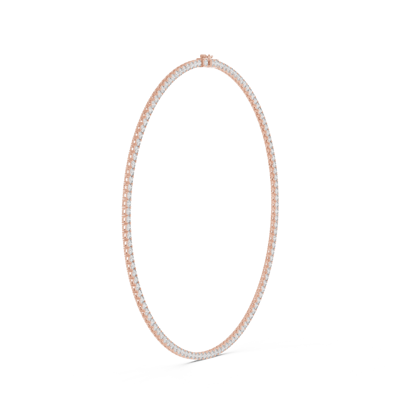 Radiant Elegance: Classic Diamond Tennis Necklace in Yellow Gold