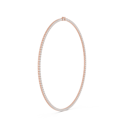 Radiant Elegance: Classic Diamond Tennis Necklace in Yellow Gold