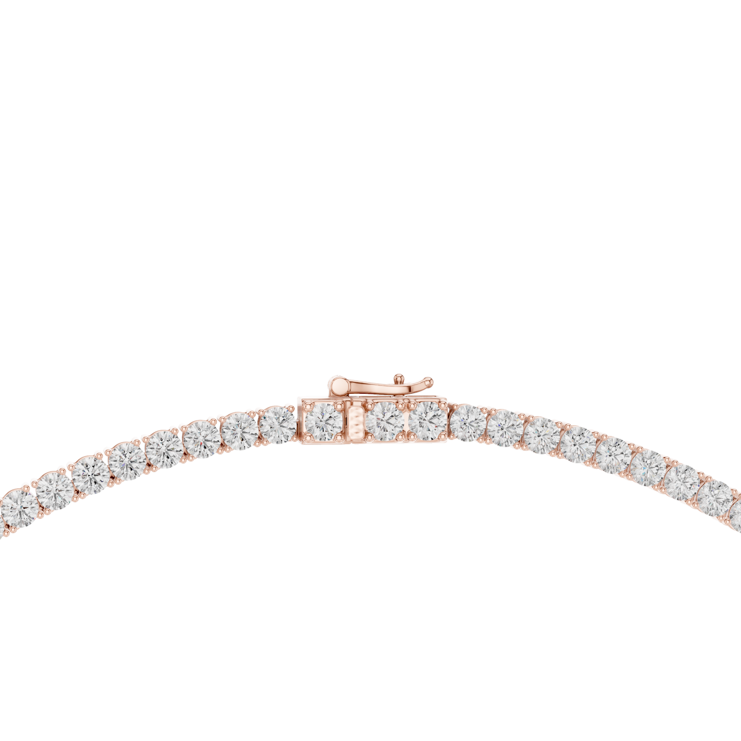 Radiant Elegance: Classic Diamond Tennis Necklace in Yellow Gold