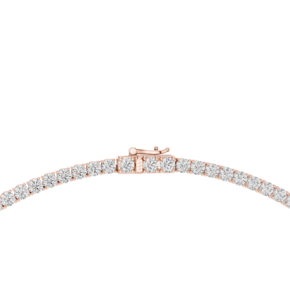 Radiant Elegance: Classic Diamond Tennis Necklace in Yellow Gold