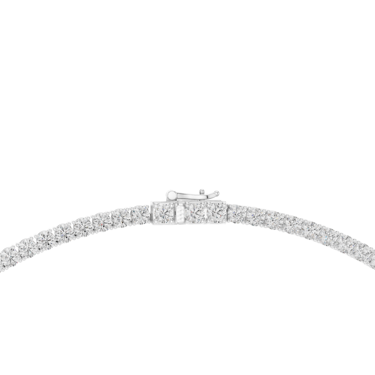 Radiant Elegance: Classic Diamond Tennis Necklace in Yellow Gold