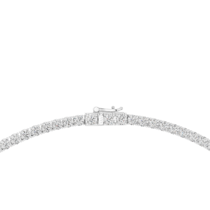 Radiant Elegance: Classic Diamond Tennis Necklace in Yellow Gold