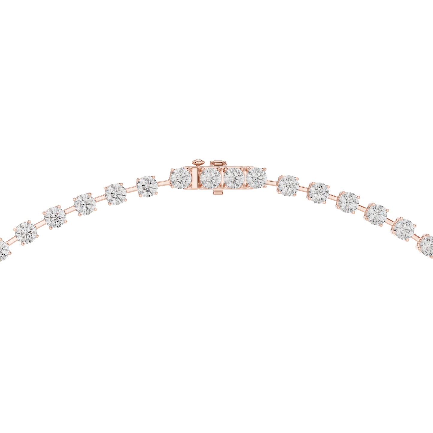 27.65ctw Solid Gold Round Cut Diamond Tennis Y-Necklace with Drop