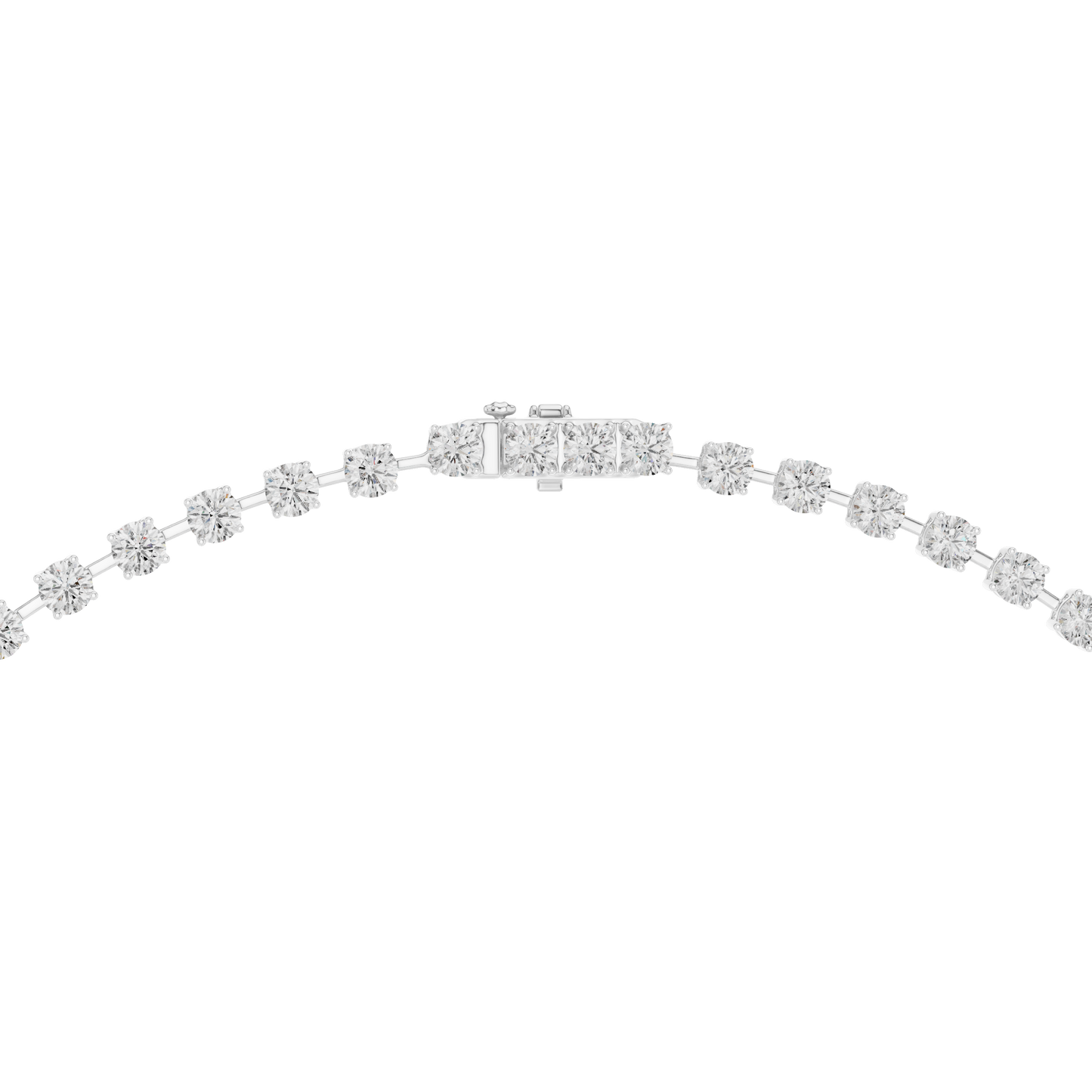 27.65ctw Solid Gold Round Cut Diamond Tennis Y-Necklace with Drop